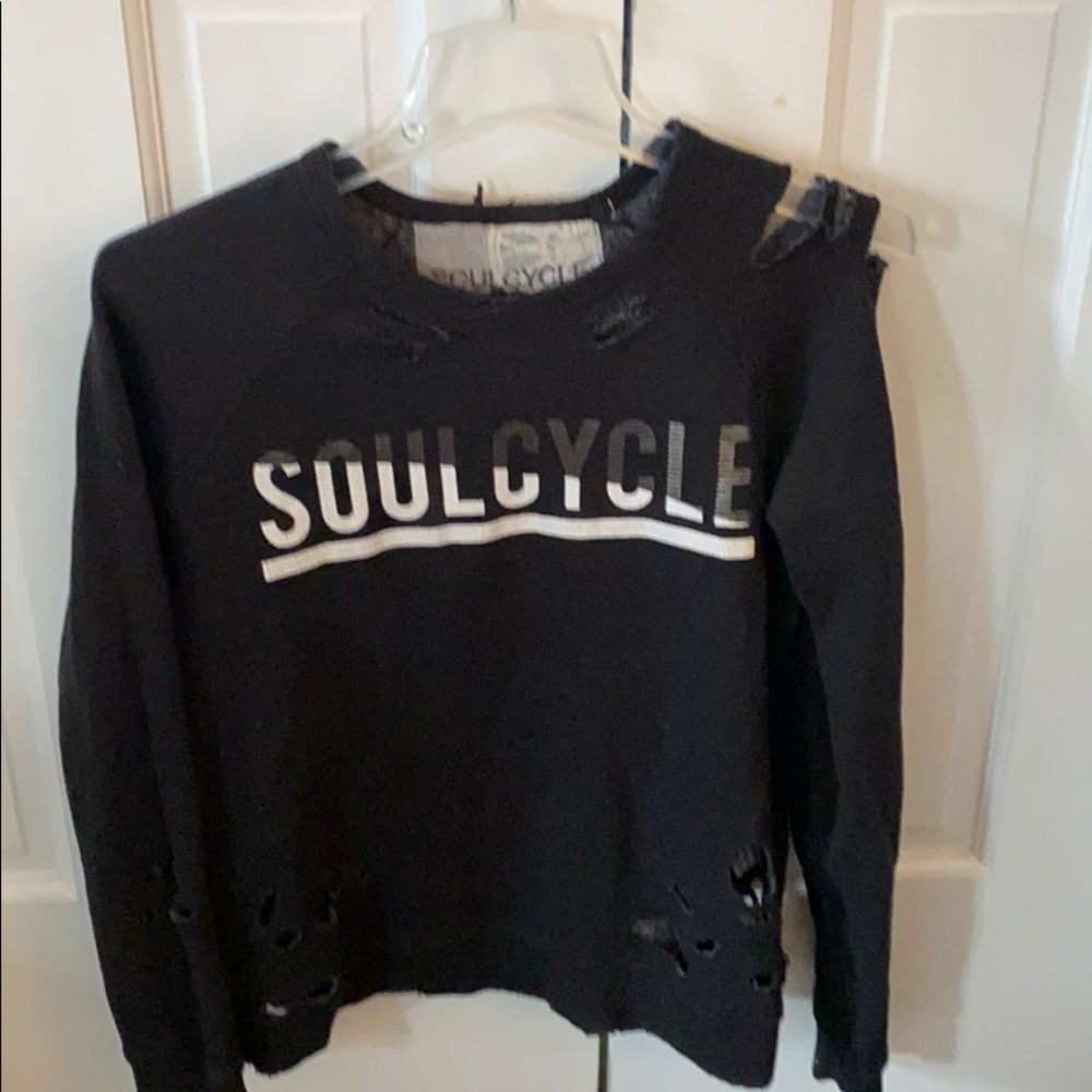 Soul Cycle distressed sweatshirt, size XS